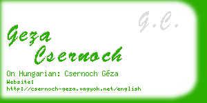 geza csernoch business card